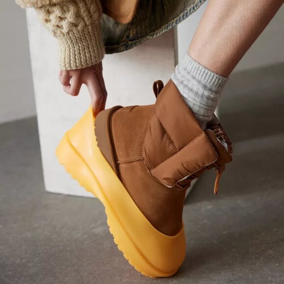 new UGG Classic Maxi Toggle Booties with removable silicone guard